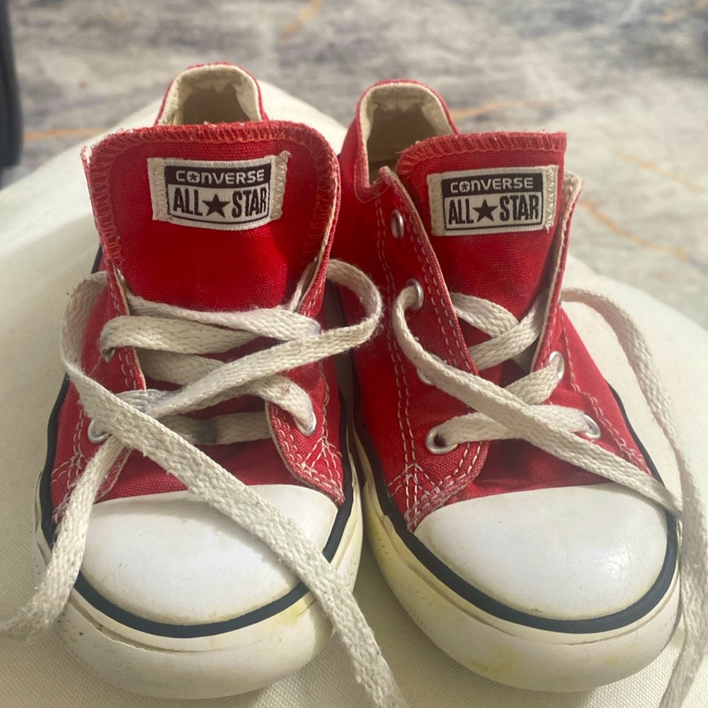 Converse Kids Shoes - Red and White